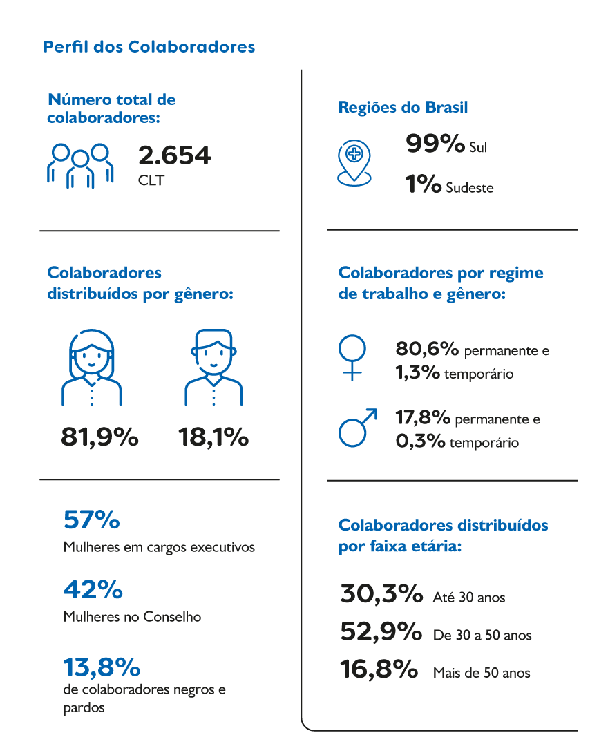 Infográfico sobre Perfil dos Colaboradores