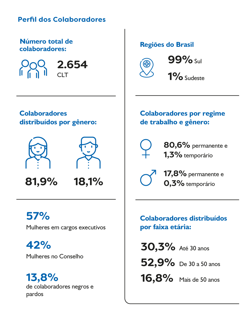 Infográfico sobre Perfil dos Colaboradores