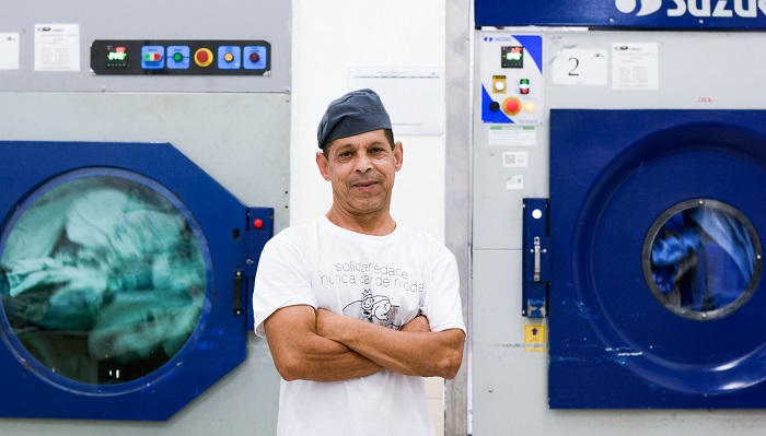 Claudio Braga: o “Claudinho”, que atua há 27 anos na lavanderia